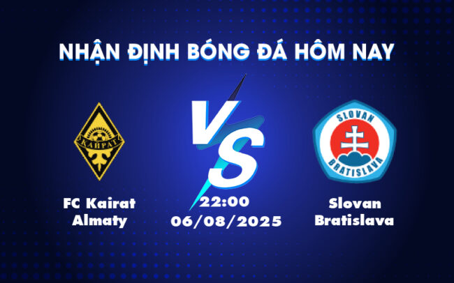 Nhận định soi kèo trận đấu FC Kairat Almaty vs Slovan Bratislava Cơ hội nào dành cho khách 1