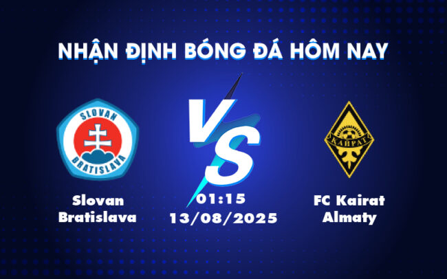 Nhận định soi kèo trận Slovan Bratislava vs FC Kairat Almaty - Quyết đấu tại C1 ngày 13/08 4