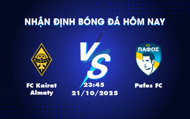Soi kèo FC Kairat Almaty vs Pafos FC Cuộc chạm trán ngang tài ngang sức 1